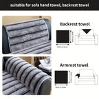 Plush Ribbed Sofa Cover