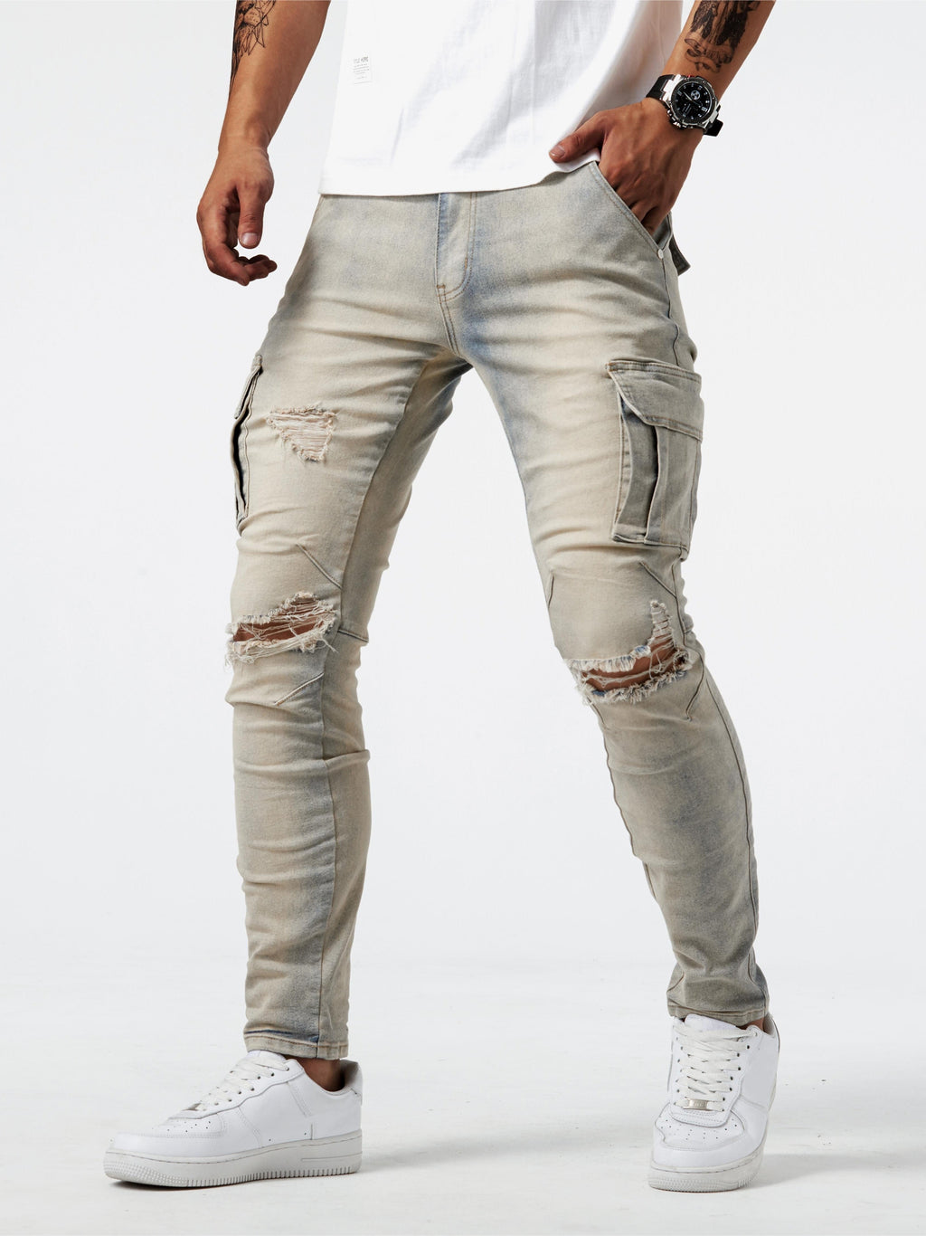 Men's Slim Fit Cargo Jeans