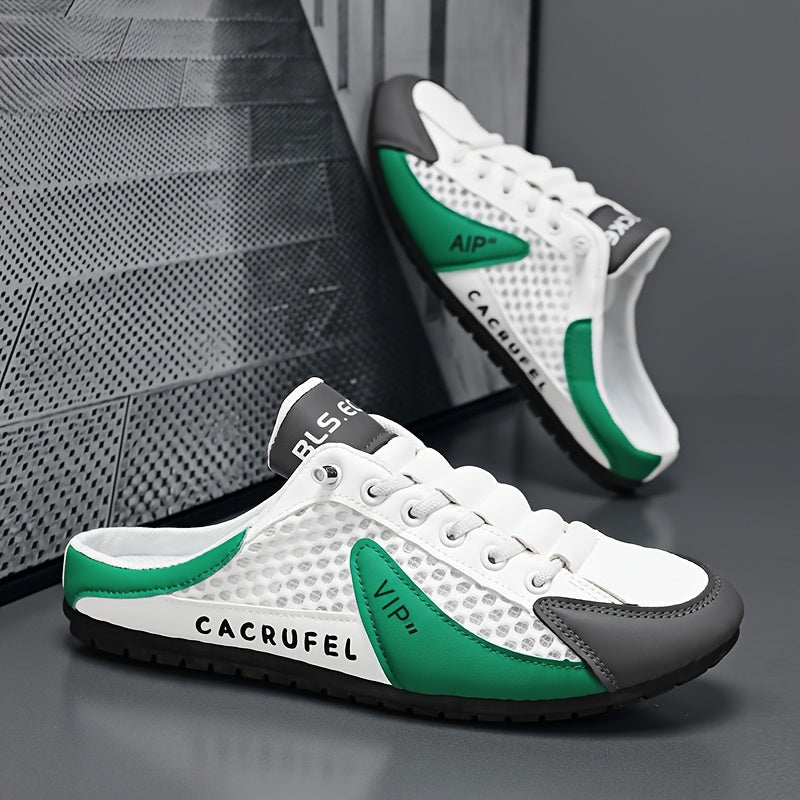 Zapatillas deportivas de malla sin cordones para hombre
