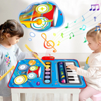 Tappeto musicale 2-in-1 con pianoforte e batteria
