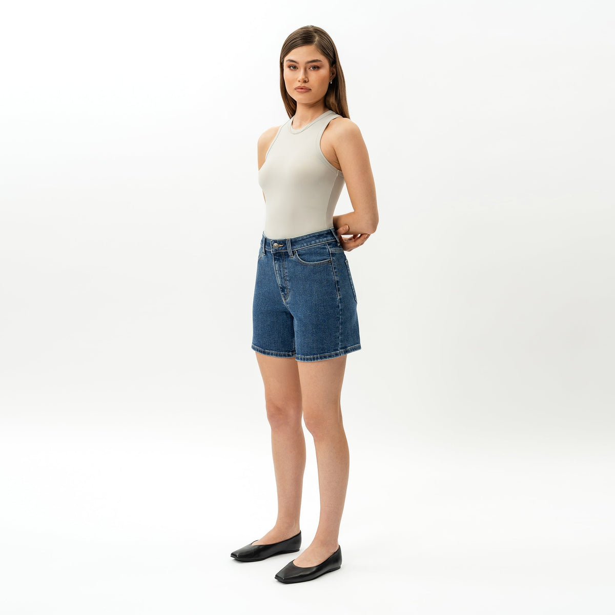 Stretch-Jeansshorts für Damen