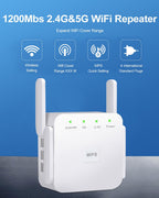Extensor de alcance Wi-Fi de doble banda compatible con 1200 Mbps