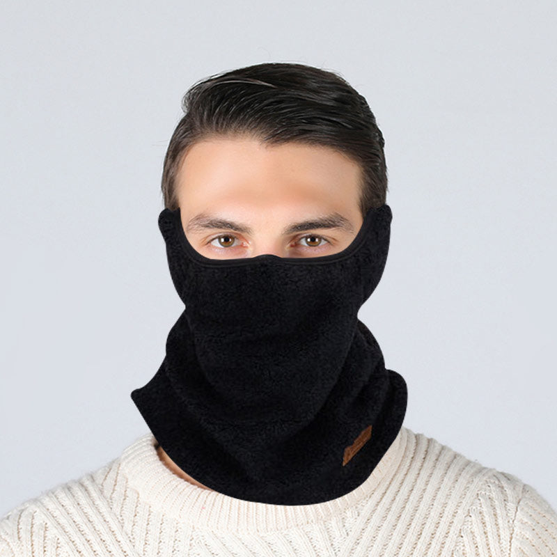 Vinteransigtsmaske med fleecefor og halsvarmer