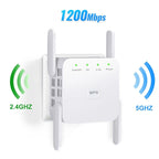Extensor de alcance Wi-Fi de doble banda compatible con 1200 Mbps