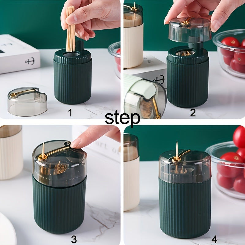 Tandstikdispenser med tryklåg