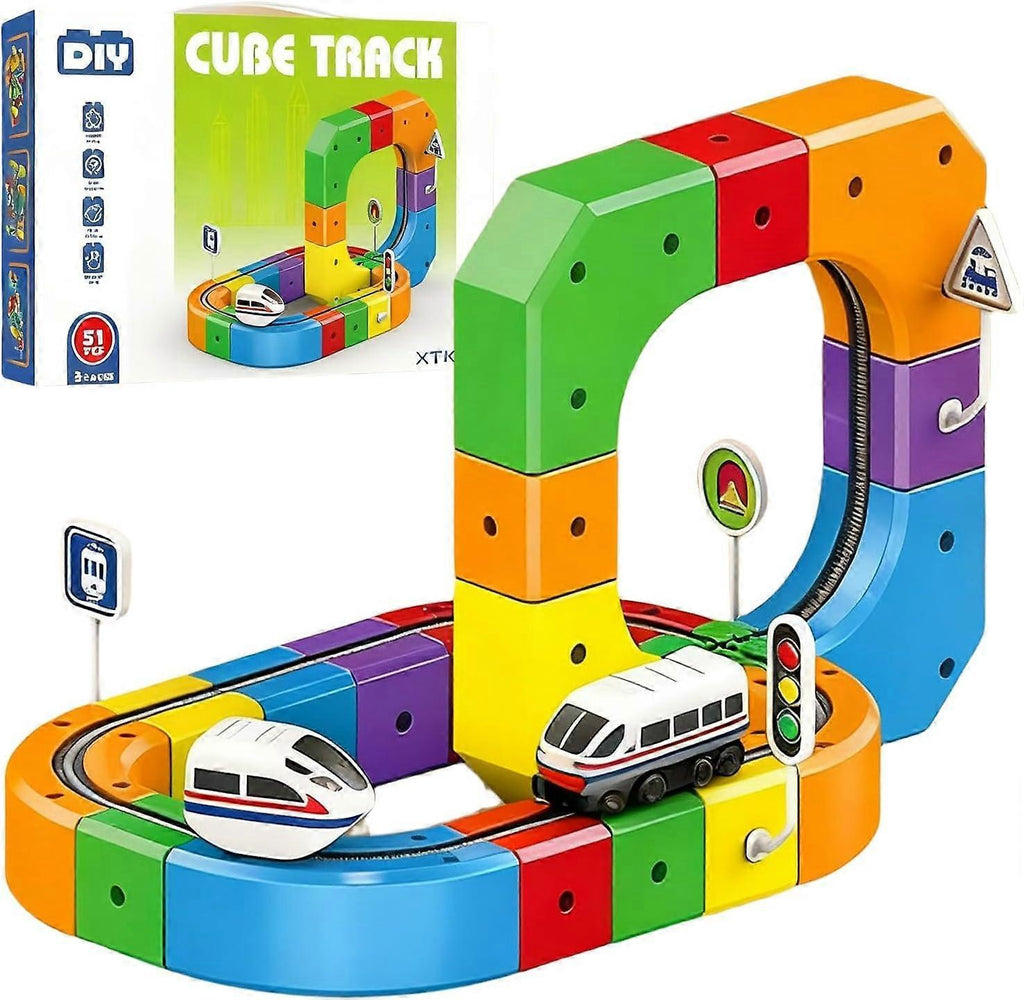 Set interattivo per costruire piste con cubi