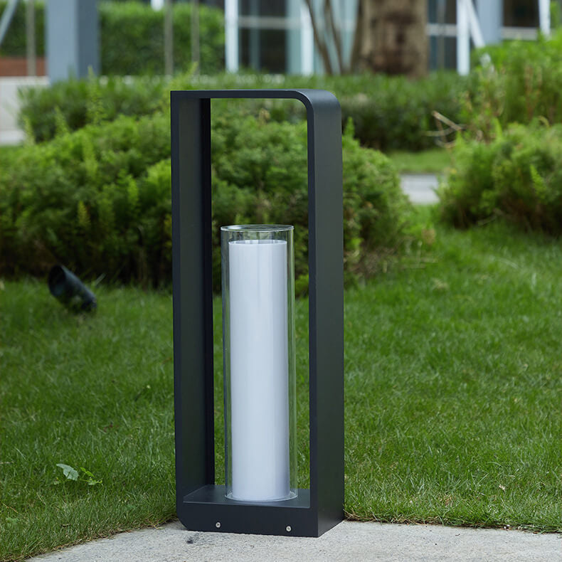 Moderne udendørs solar LED-pullertlampe til haven