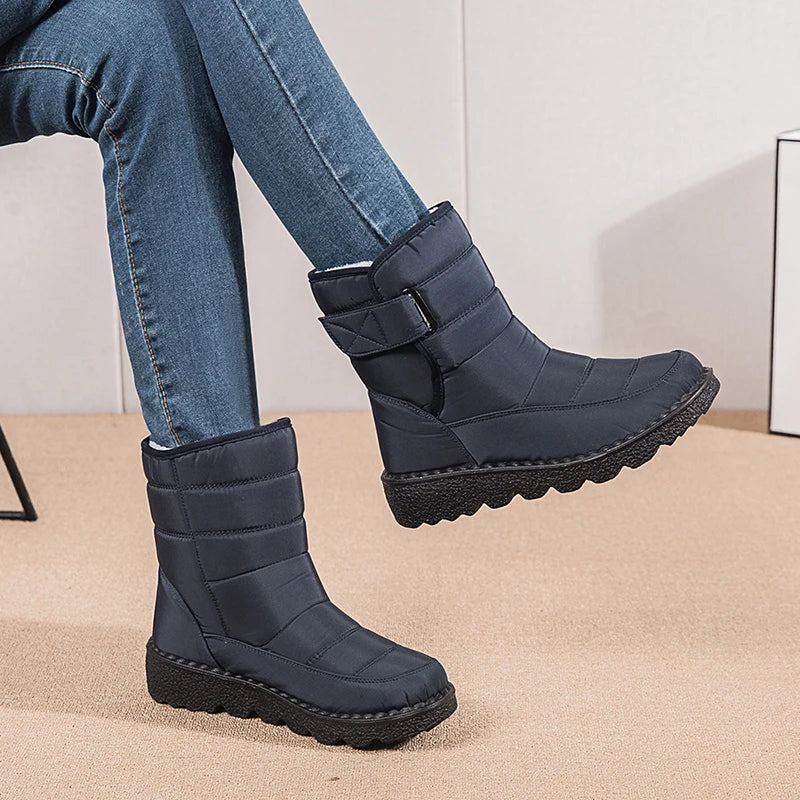 Stivaletti invernali imbottiti unisex alla caviglia