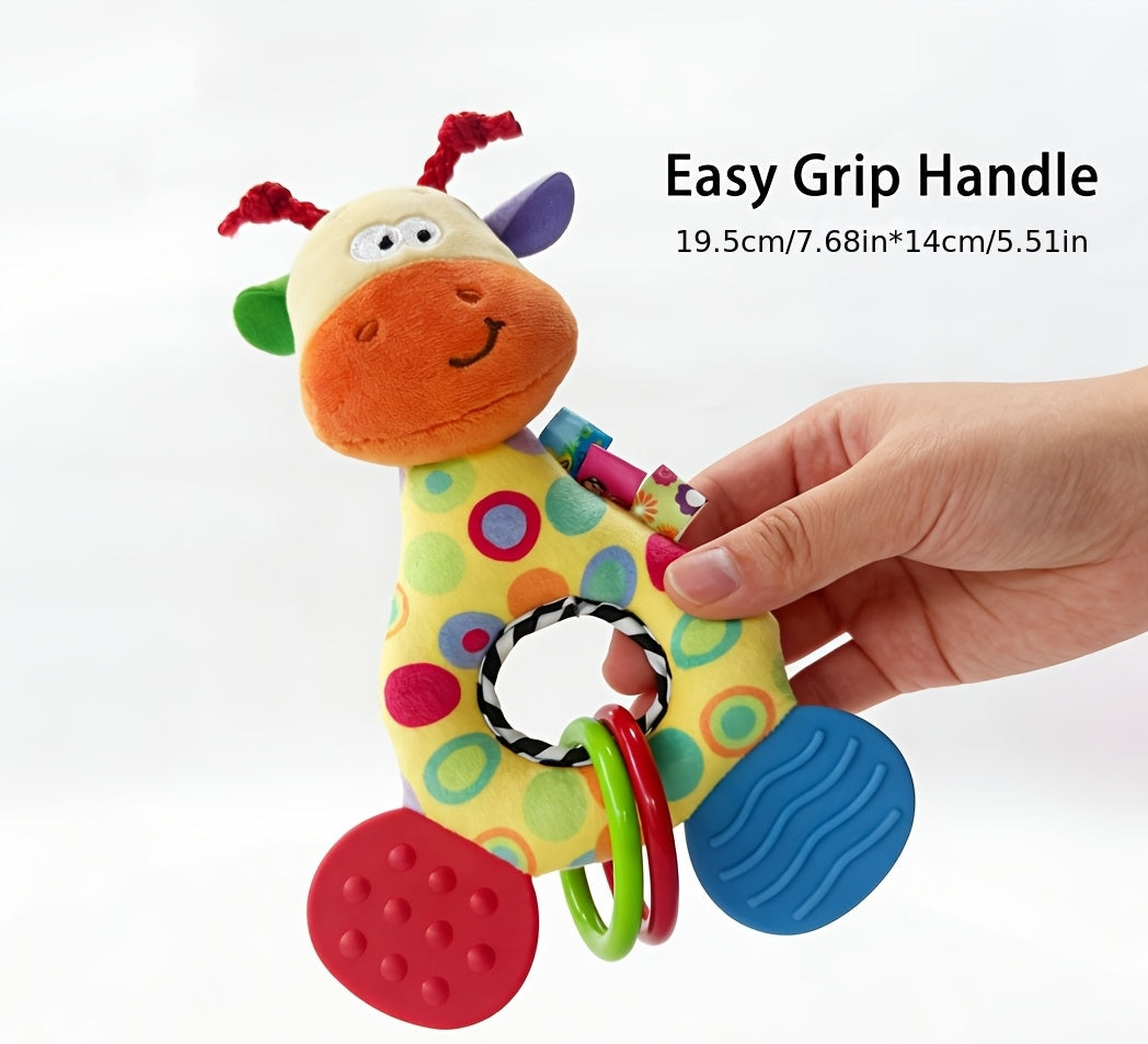 Baby Giraffe Teething Rattle Toy