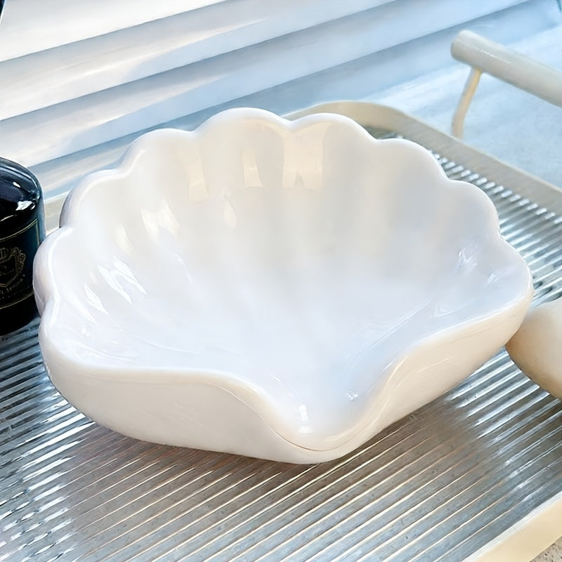 Portasapone a forma di conchiglia con drenaggio