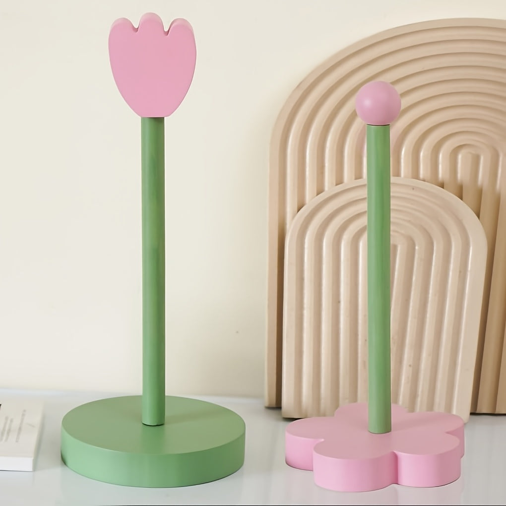 Køkkenrulleholder med blomstermotiv