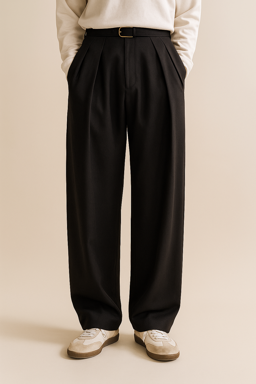 Men’s Pleated Wide Leg Trousers