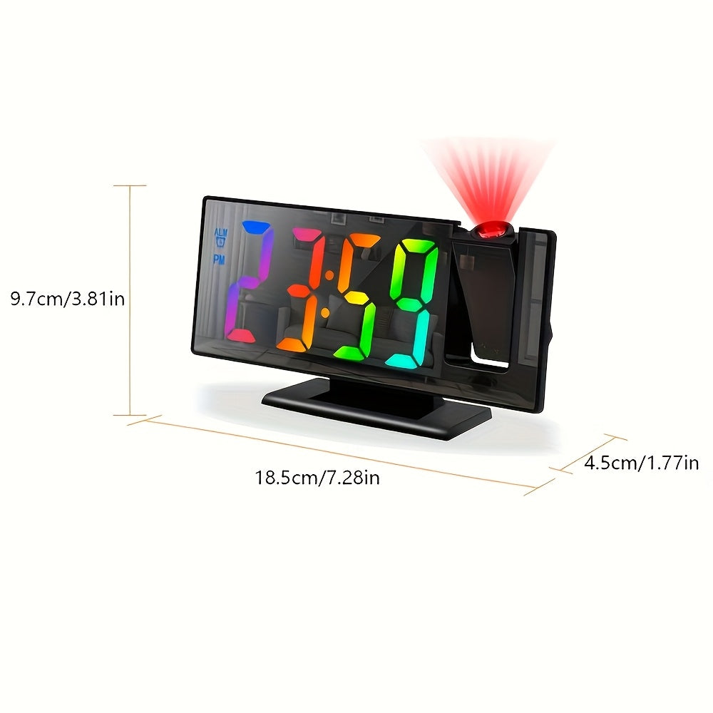 Reloj despertador digital con proyección LED