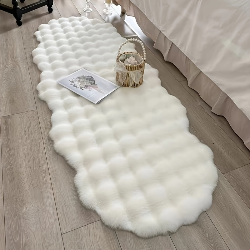 Plush Cloud Shaped Bedside Rug