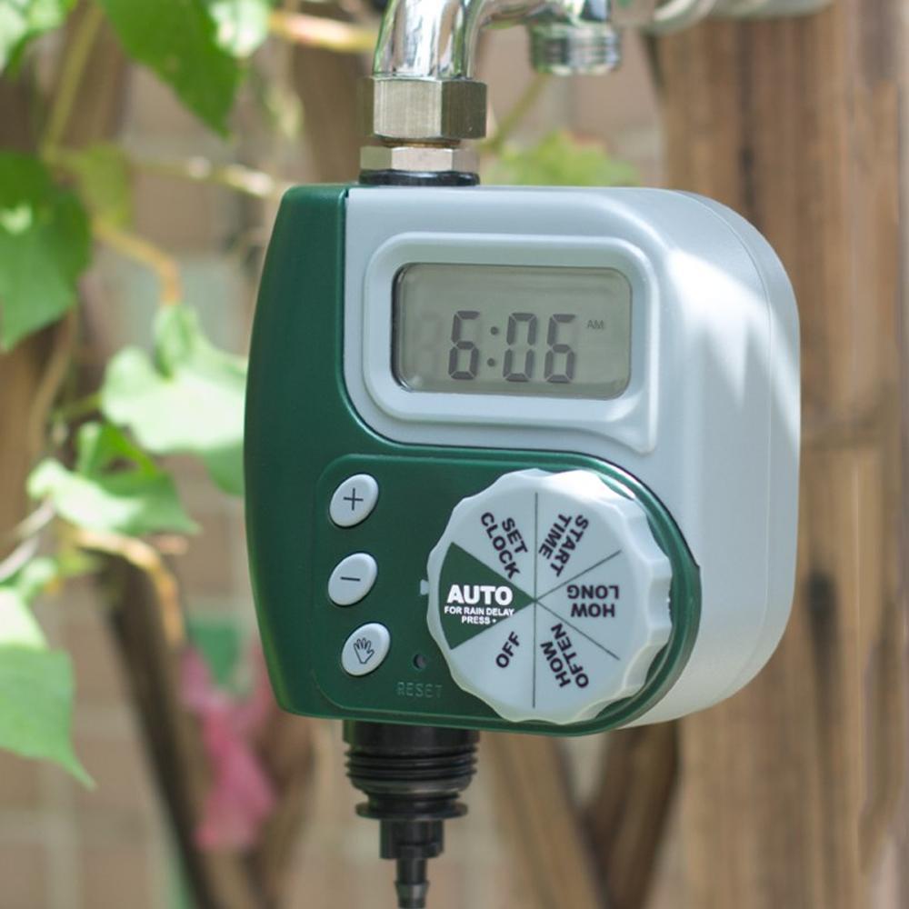 Temporizador digital de riego para jardín con control de irrigación programable