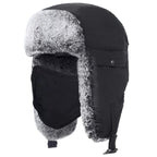 Faux Fur-Lined Winter Trapper Hat