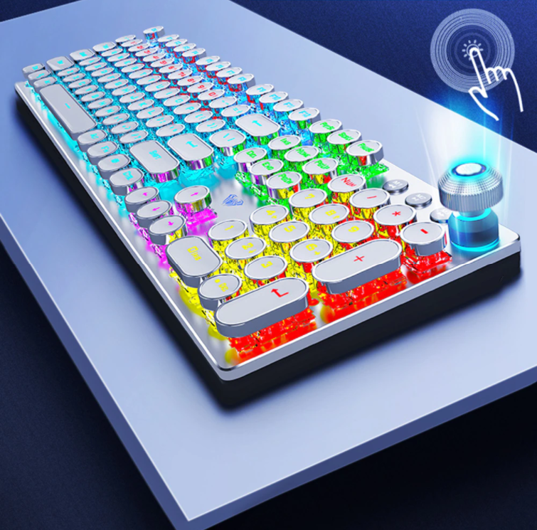 RGB Mechanical Keyboard with Multimedia Dial