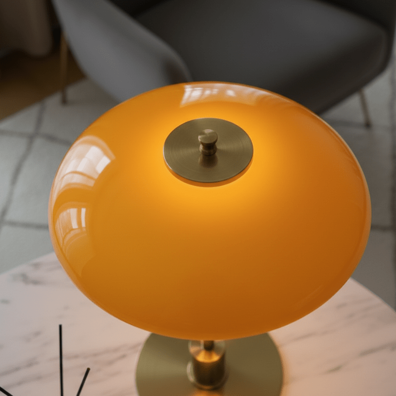 Nordycka szklana lampka stołowa LED