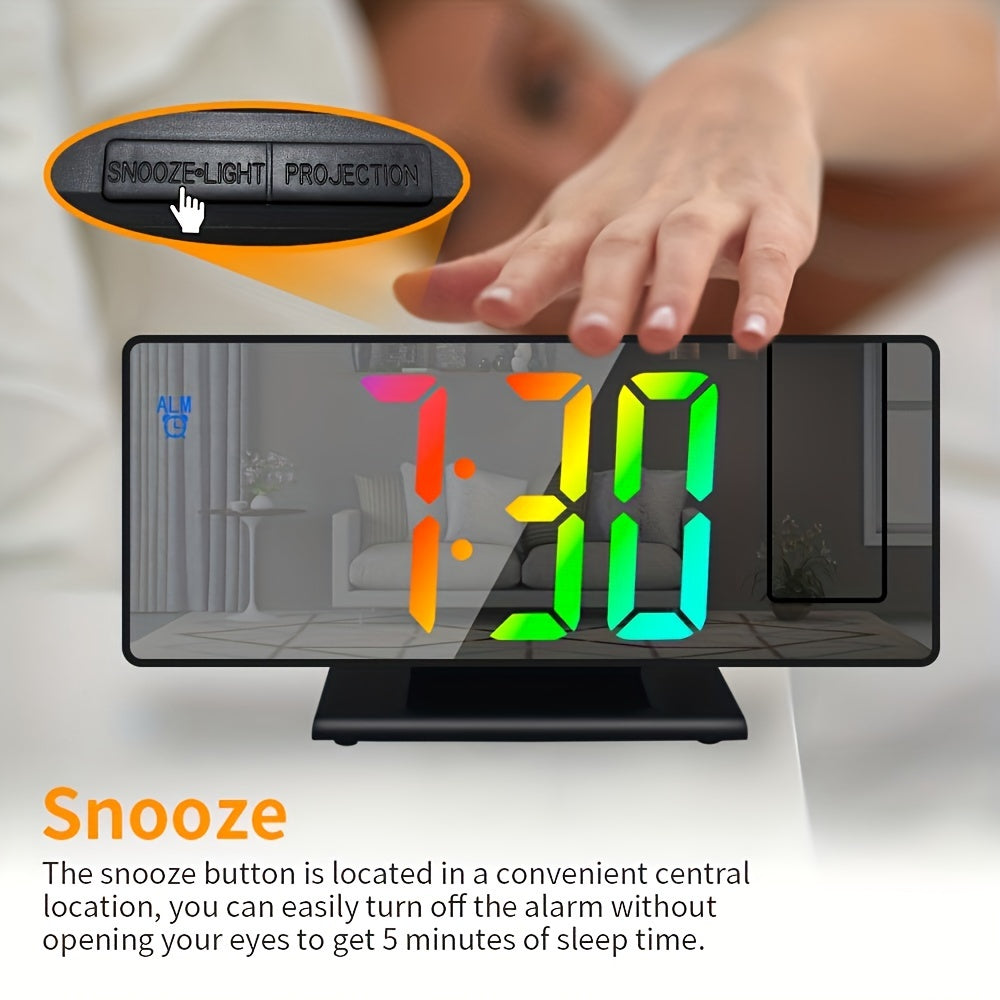 Reloj despertador digital con proyección LED