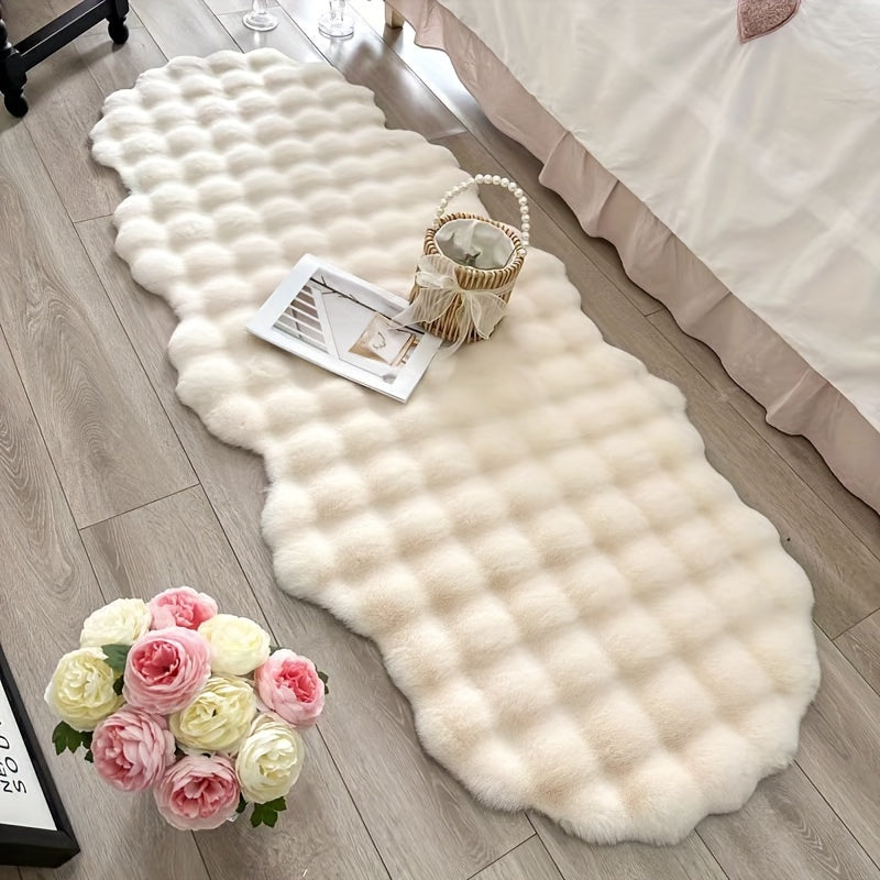 Plush Cloud Shaped Bedside Rug