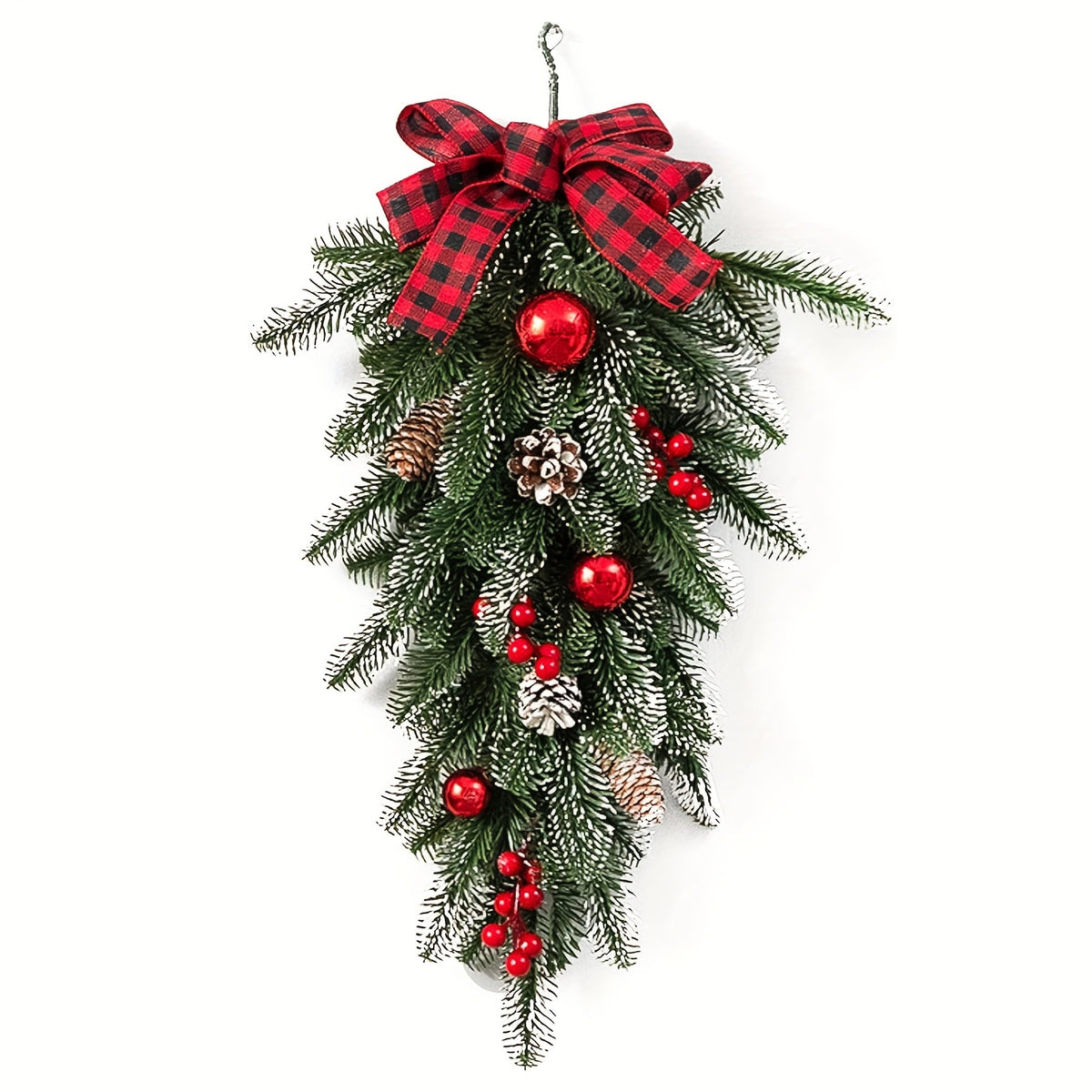 Hængende juledekoration med festlige pynteting