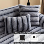 Plush Ribbed Sofa Cover