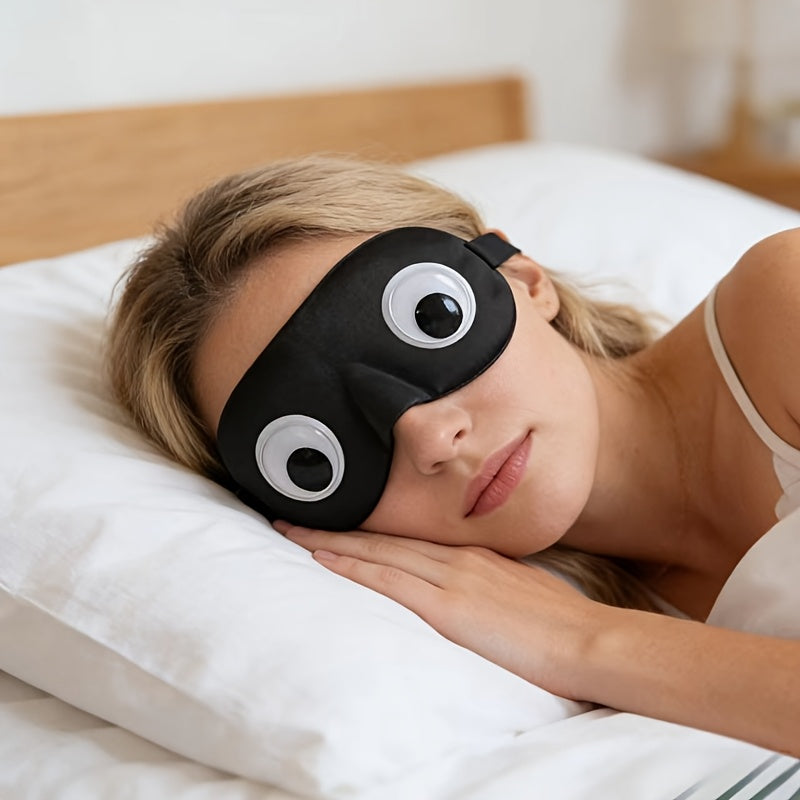 Antifaz de dormir con diseño de ojos caricaturescos