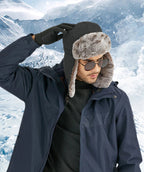 Faux Fur-Lined Winter Trapper Hat