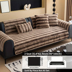 Plush Ribbed Sofa Cover