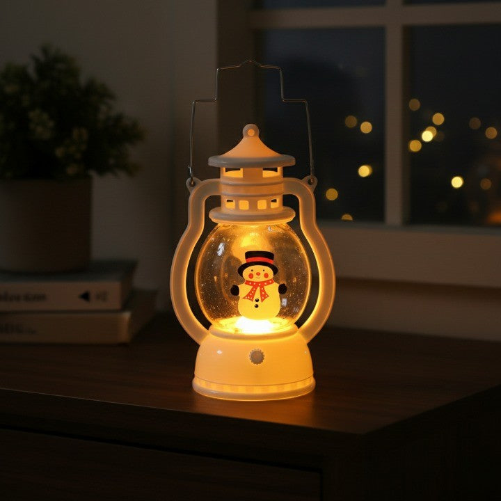 Weihnachtslaterne mit Santa-Lichtanzeige