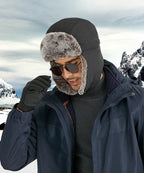 Faux Fur-Lined Winter Trapper Hat