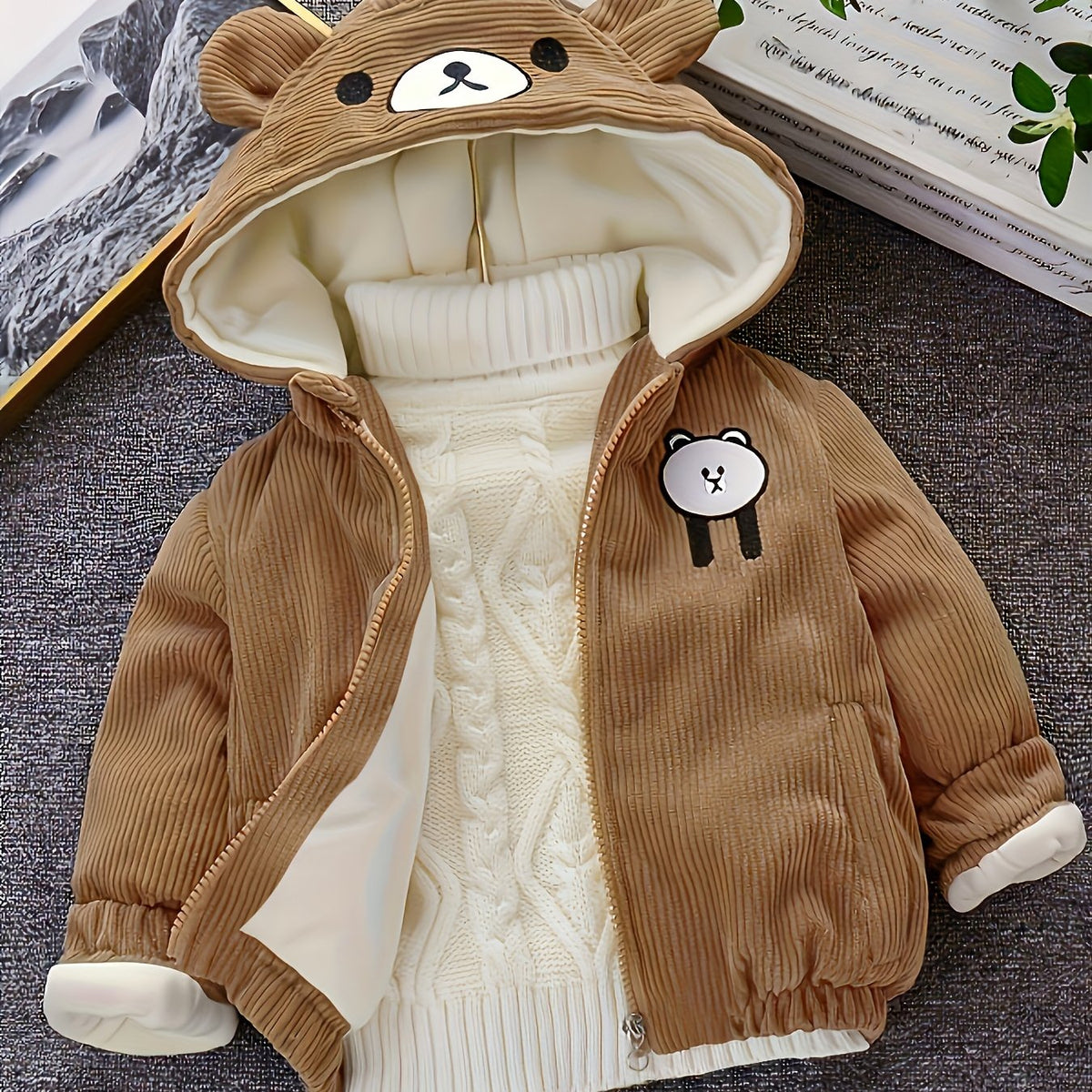 Kids Bear Hooded Padded Jacket