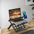 Adjustable Laptop Stand with Phone Holder