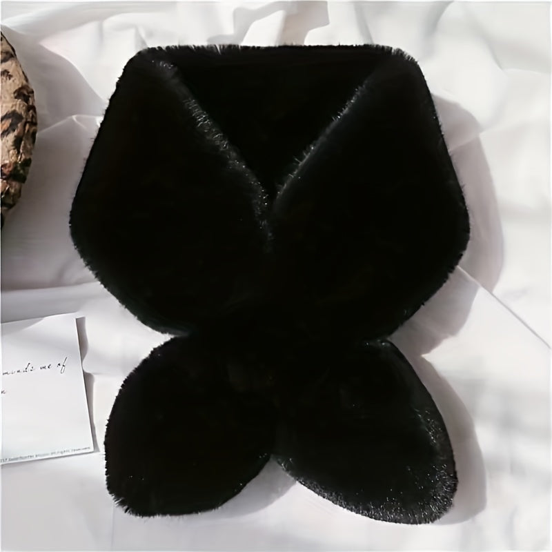 Women's Faux Fur Knitted Neck Scarf