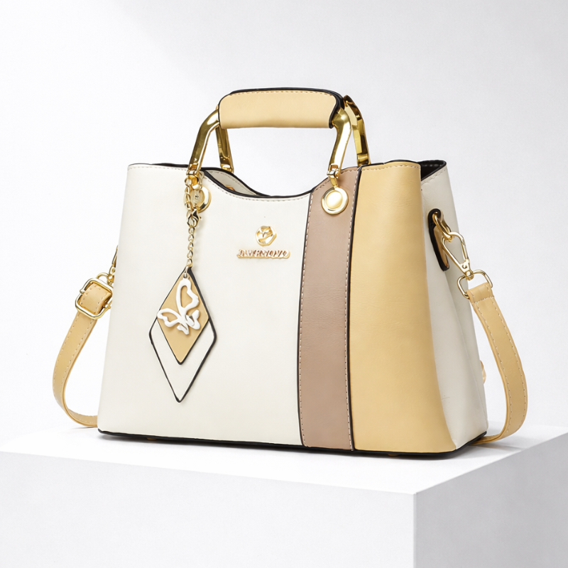 Sac à bandoulière structuré pour femme avec poignées supérieures