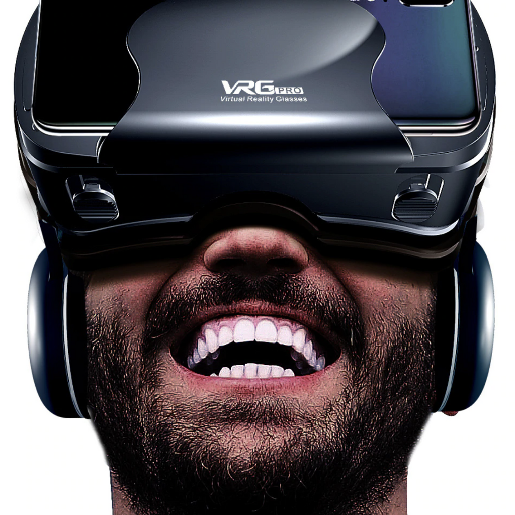 Visore VR per smartphone con cuffie integrate e lenti regolabili