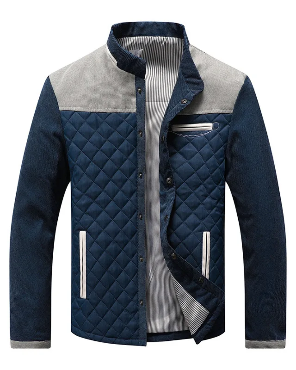 Chaqueta acolchada de hombre con cuello mao