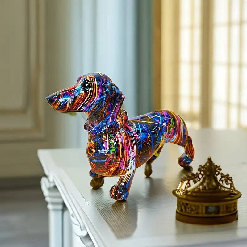 Abstrakt dekorationsfigur af en gravhund