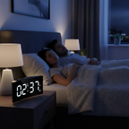 Buet LED-digitalvækkeur med dæmpbart display