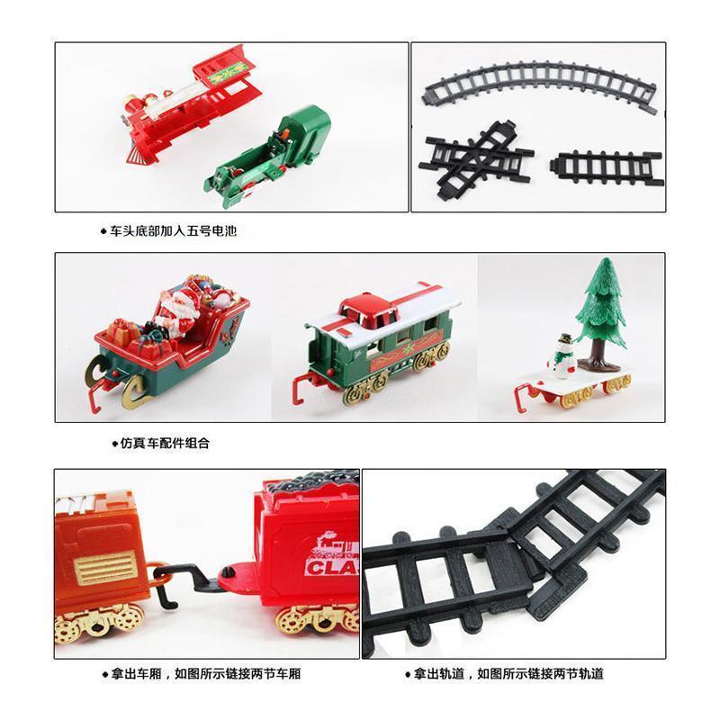 Set di trenino giocattolo per albero di Natale FestiveRail