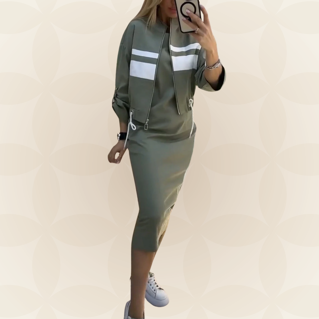 Women’s Contrast Detail Dress Set