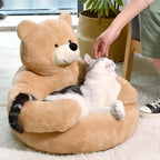 Plush Animal-Shaped Pet Bed