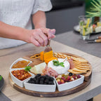 Ensemble de planches tournantes en bois pour fromage et charcuterie