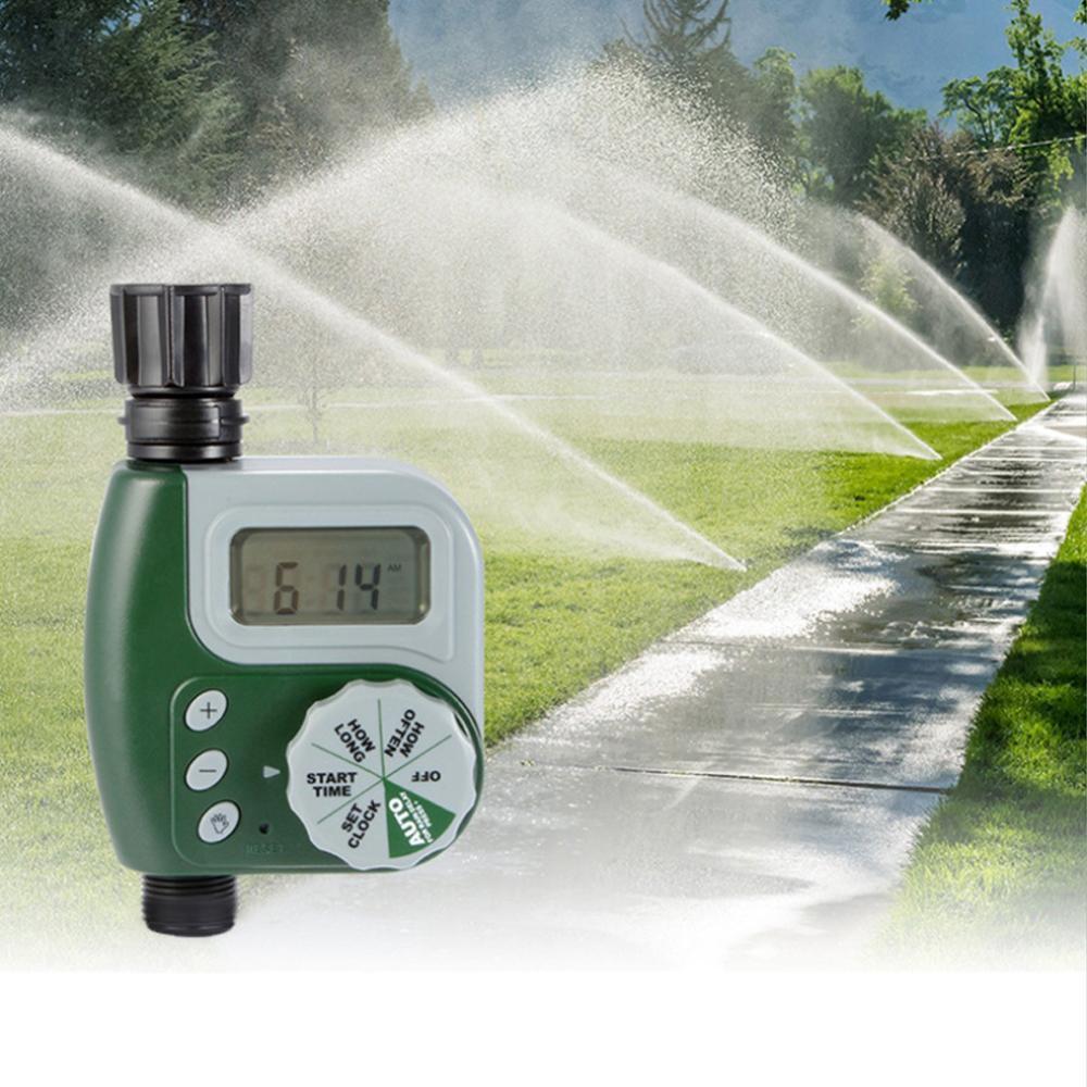 Temporizador digital de riego para jardín con control de irrigación programable