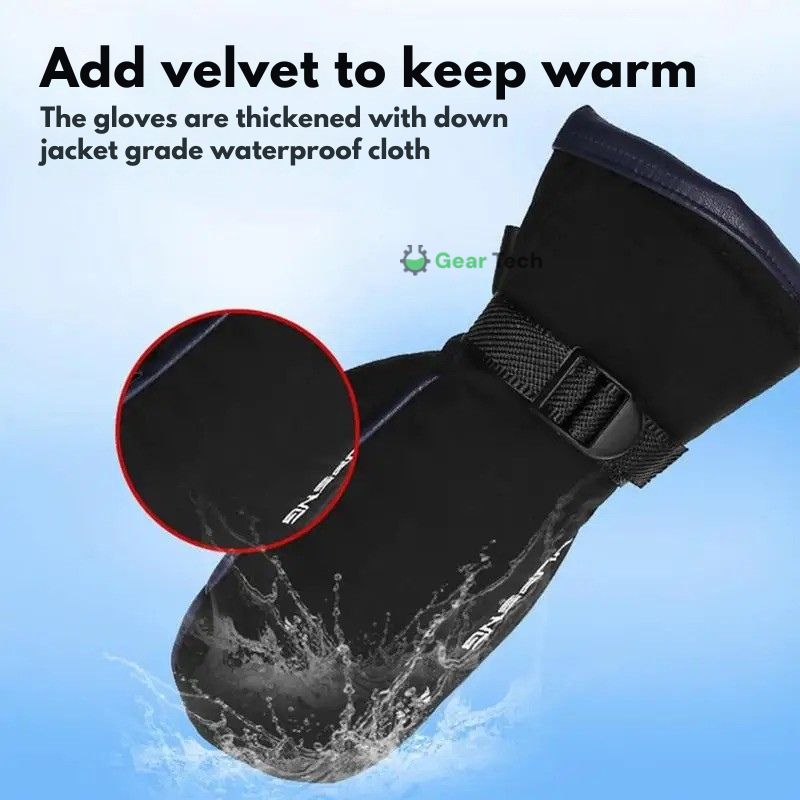 Heated Winter Mittens with Adjustable Wrist Strap