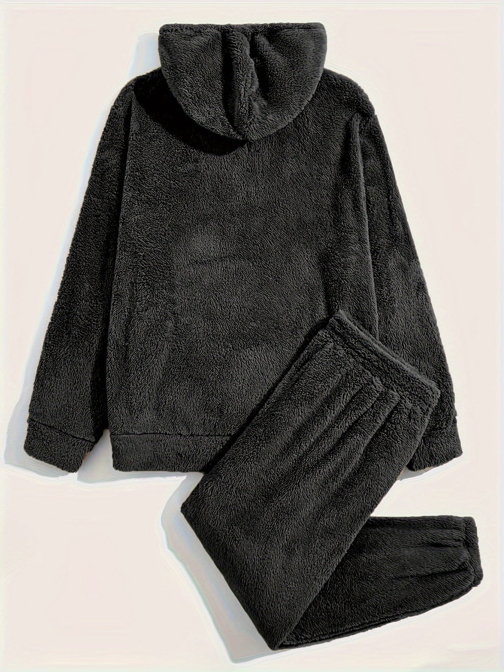Set felpa con cappuccio e jogger in pile testurizzato