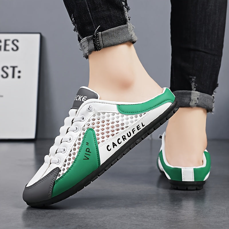 Zapatillas deportivas de malla sin cordones para hombre