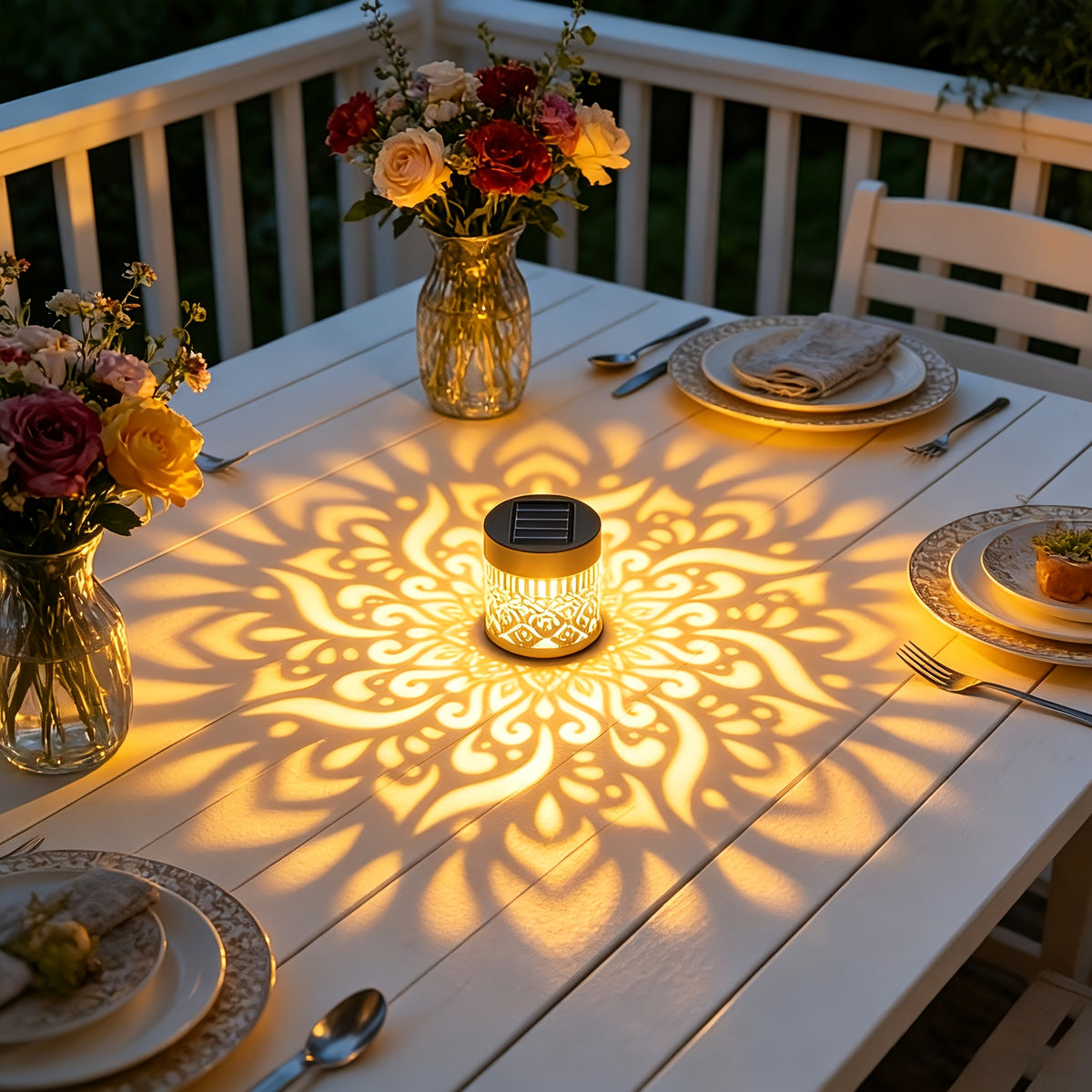 Solar Pattern Projection Garden Light