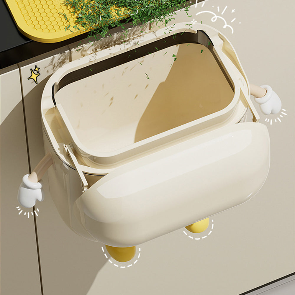 Wall-Mounted Kitchen Waste Bin with Lid