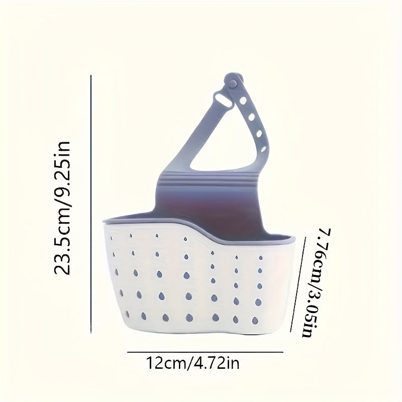 Sink Sponge Holder with Drainage Design and Faucet-Mounted Kitchen Organizer